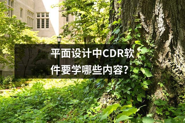 平面设计中CDR软件要学哪些内容?
