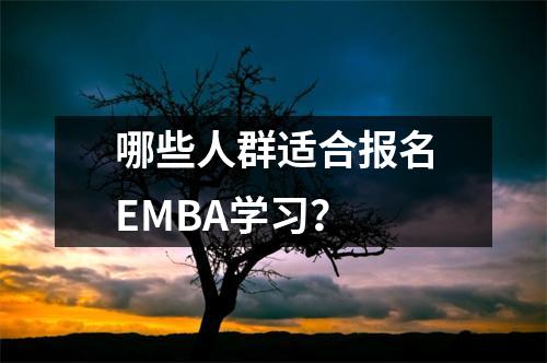 哪些人群适合报名EMBA学习?