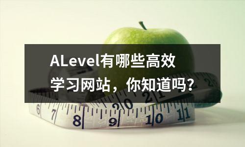 ALevel有哪些高效学习网站,你知道吗?