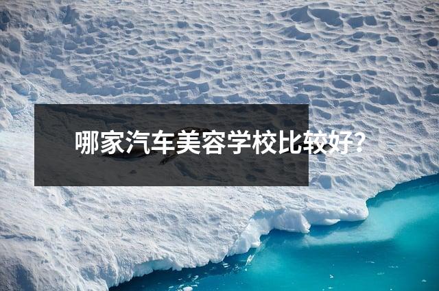 哪家汽车美容学校比较好?