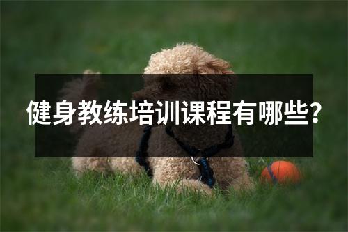 健身教练培训课程有哪些?