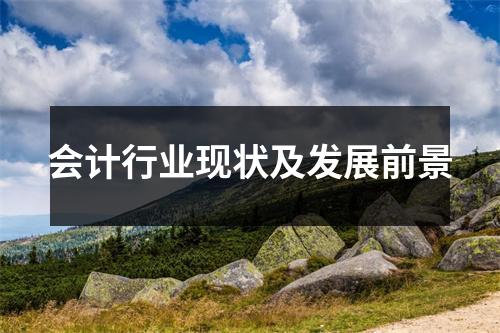 会计行业现状及发展前景
