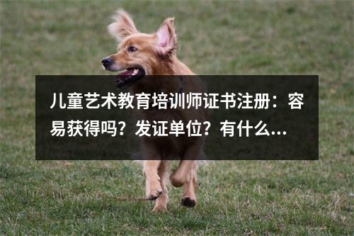 儿童艺术教育培训师证书注册:容易获得吗?发证单位?有什么要求吗?谁能偿还