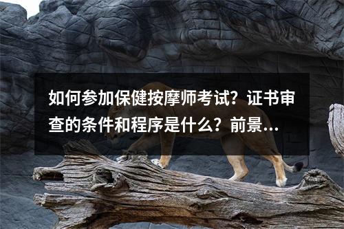 如何参加保健按摩师考试?证书审查的条件和程序是什么?前景如何?