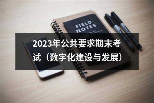 2023年公共要求期末考试(数字化建设与发展)
