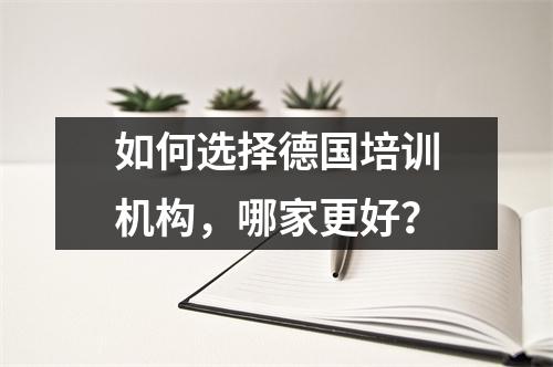 如何选择德国培训机构,哪家更好?