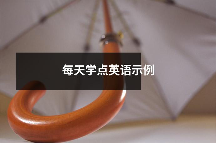 每天学点英语示例