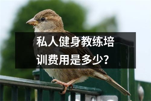 私人健身教练培训费用是多少?