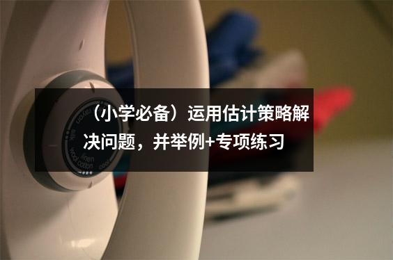 (小学必备)运用估计策略解决问题,并举例+专项练习