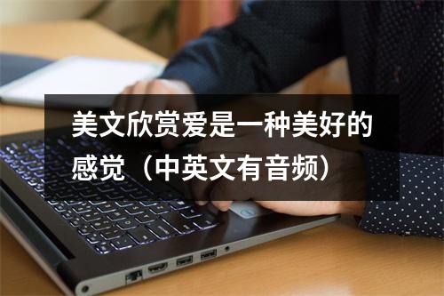 美文欣赏爱是一种美好的感觉(中英文有音频)
