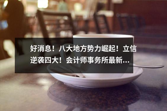 好消息!八大地方势力崛起!立信逆袭四大!会计师事务所最新排名公布