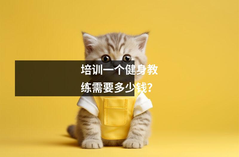 培训一个健身教练需要多少钱?