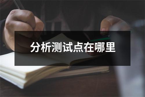 分析测试点在哪里