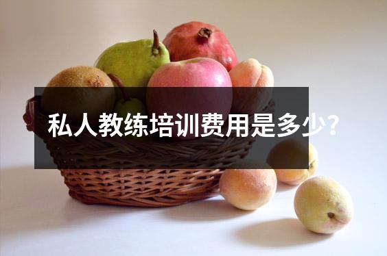 私人教练培训费用是多少?
