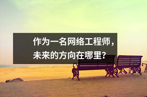 作为一名网络工程师,未来的方向在哪里?