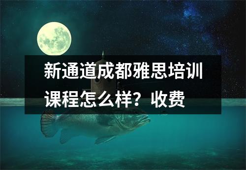 新通道成都雅思培训课程怎么样?收费