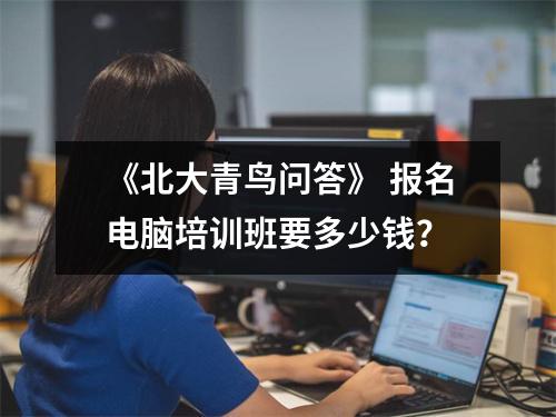 《北大青鸟问答》 报名电脑培训班要多少钱?