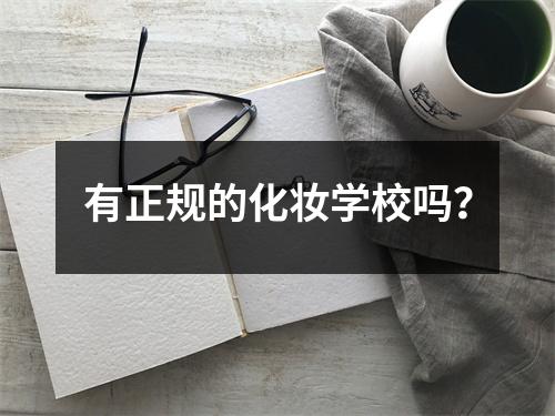 有正规的化妆学校吗?