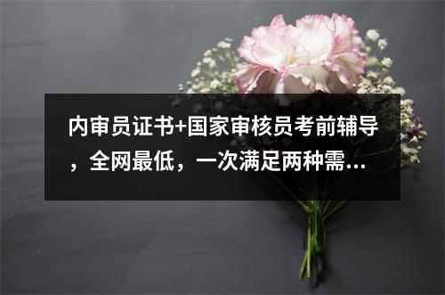 内审员证书+国家审核员考前辅导,全网最低,一次满足两种需求