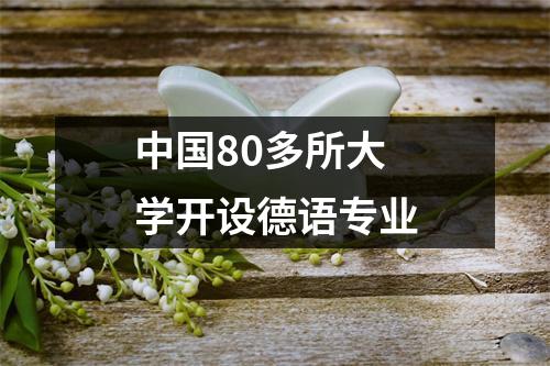 中国80多所大学开设德语专业