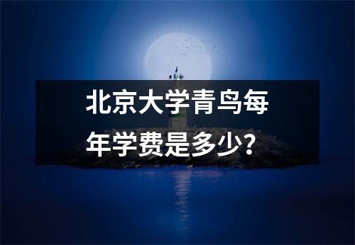 北京大学青鸟每年学费是多少?