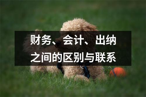 财务、会计、出纳之间的区别与联系