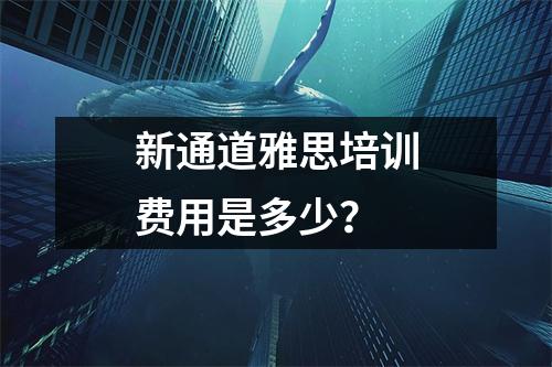新通道雅思培训费用是多少?