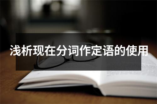 浅析现在分词作定语的使用