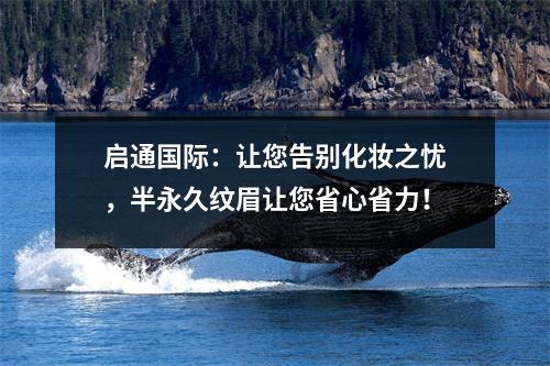 启通国际:让您告别化妆之忧,半永久纹眉让您省心省力!