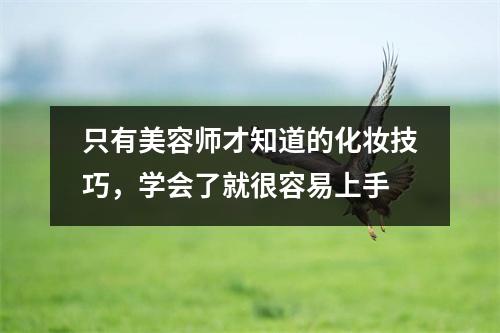 只有美容师才知道的化妆技巧,学会了就很容易上手