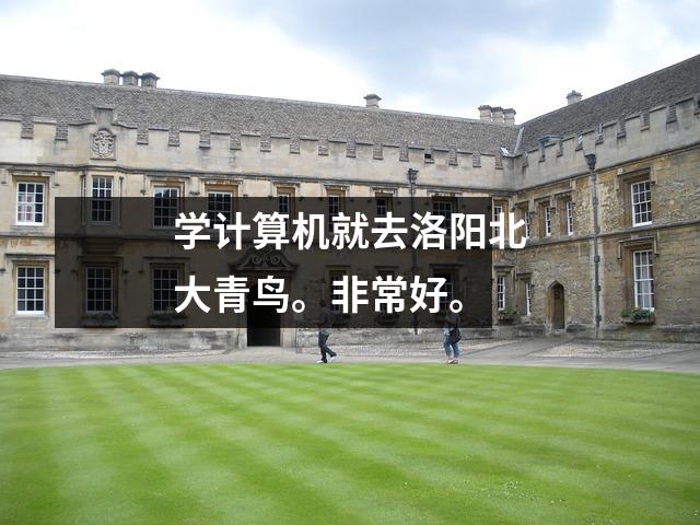学计算机就去洛阳北大青鸟。非常好。