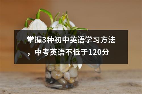 掌握3种初中英语学习方法,中考英语不低于120分