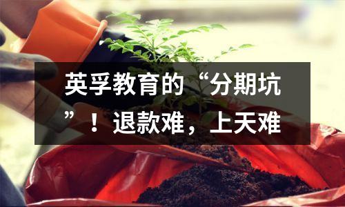 英孚教育的“分期坑”!退款难,上天难
