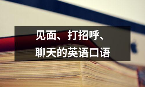 见面、打招呼、聊天的英语口语