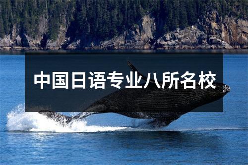 中国日语专业八所名校