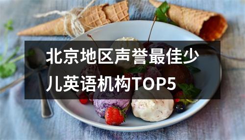 北京地区声誉最佳少儿英语机构TOP5