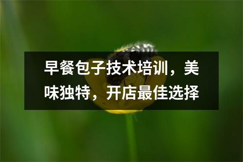 早餐包子技术培训,美味独特,开店最佳选择