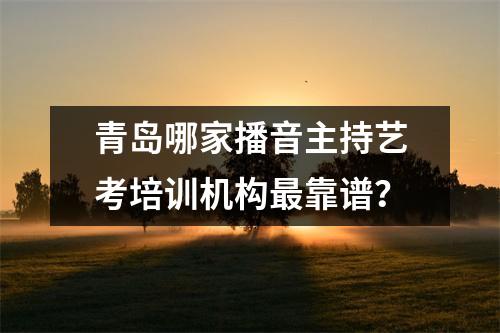 青岛哪家播音主持艺考培训机构最靠谱?