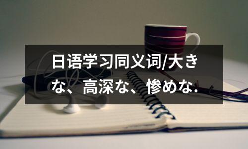 日语学习同义词/大きな、高深な、惨めな.