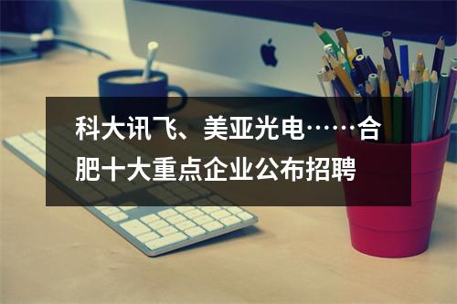 科大讯飞、美亚光电……合肥十大重点企业公布招聘