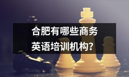 合肥有哪些商务英语培训机构？