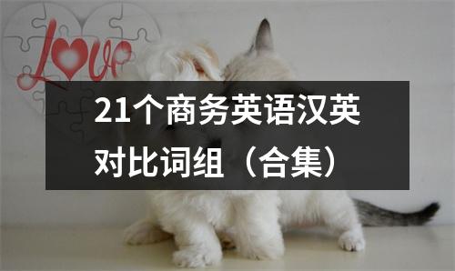 21个商务英语汉英对比词组(合集)