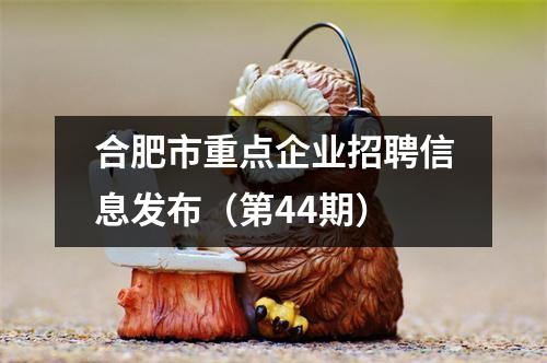 合肥市重点企业招聘信息发布（第44期）