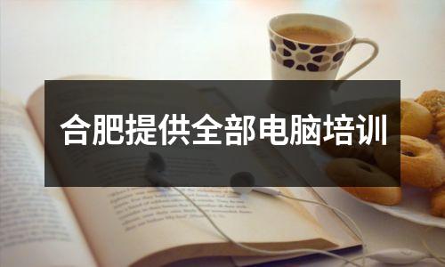 合肥提供全部电脑培训
