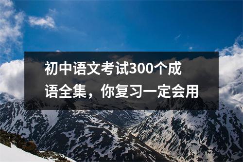 初中语文考试300个成语全集，你复习一定会用