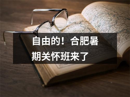 自由的！合肥暑期关怀班来了