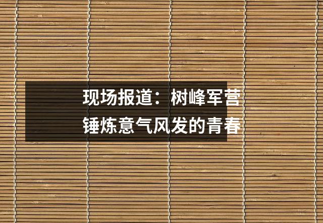 现场报道:树峰军营锤炼意气风发的青春