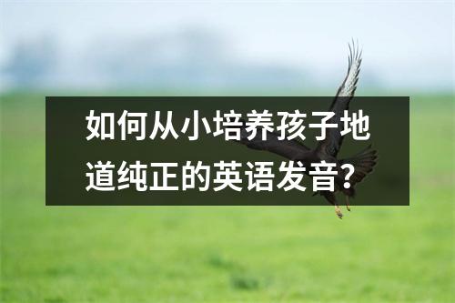 如何从小培养孩子地道纯正的英语发音？