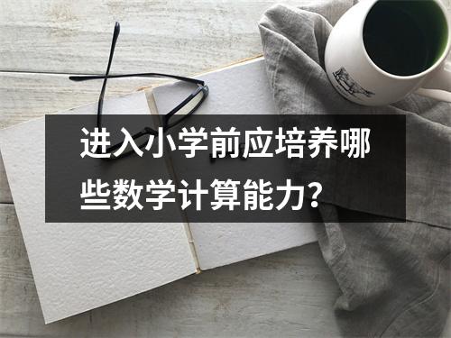进入小学前应培养哪些数学计算能力?