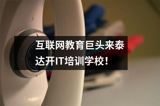互联网教育巨头来泰达开IT培训学校!